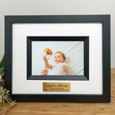 Baby Personalised Photo Frame Silhouette Black 4x6 