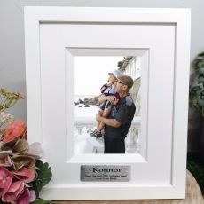 60th Birthday Personalised Photo Frame Silhouette White 4x6 