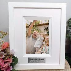 Grandpa Personalised Photo Frame Silhouette White 4x6 