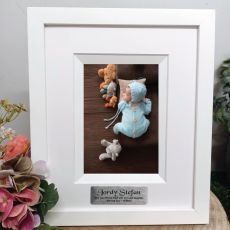 Naming Day Personalised Photo Frame Silhouette White 4x6 