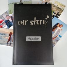 Our Story Personalised Photo Album 300 Photos Black