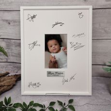 Naming Day White Signature Frame 4x6 Photo