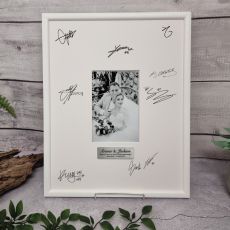 Personalised Wedding White Signature Frame 4x6 Photo