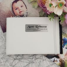 Personalised Aunty Brag Photo Album - White