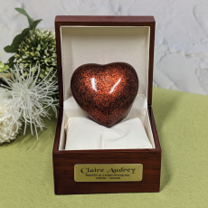 Memorial keepsake Urn For Ashes Bronze Heart