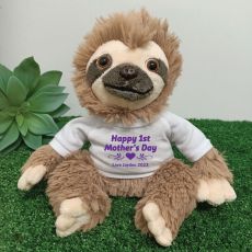 Personalised 1st Mothers Day Sloth Plush - Curtis