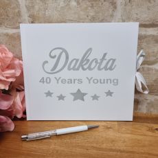 Personalised 40th Birthday Guest Book & Pen