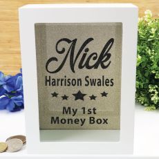 Personalised First Money Box Photo Insert - Gold Star