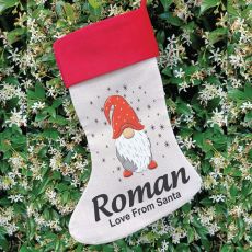 Personalised Christmas Stocking - Gnome