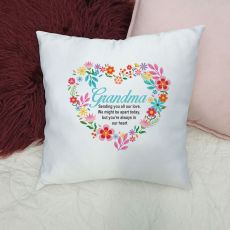 Grandma Cushion Cover - Floral Heart