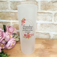 Grandma Frosted Glass Vase - Buttercup