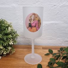 Personalised Photo Frosted Wine Glass Goblet