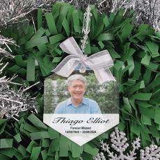 Personalised Memorial Frosted Christmas Ornament