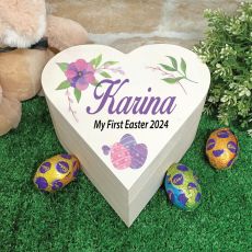 First Easter Heart Box - Purple Eggs