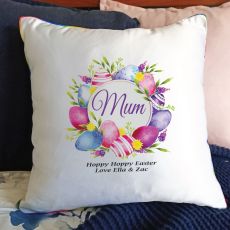 Mum Easter Cushion Cover - Pink Eggs