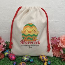Personalised Easter Sack Hunt Bag 40cm  - Chicken Egg