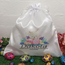 Personalised Easter Sack Hunt Bag 35cm  - Sleeping Bunny