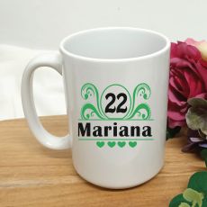 Birthday Personalised Coffee Mug - Swirl 15oz