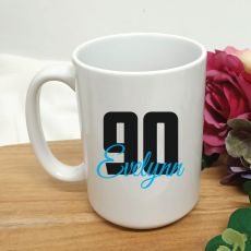 Personalised 90th Birthday Coffee Mug 15oz