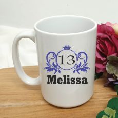 Personalised 13th Birthday Princess Coffee Mug 15oz