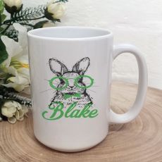 Personalised Easter Coffee Mug - Glasses Bunny