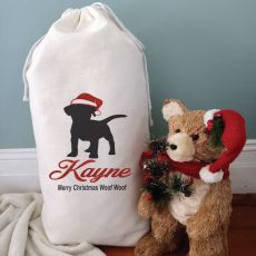Personalised Dog Santa Christmas Sack 80cm