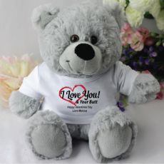 Love Your Naughty Bits Valentines Bear - Grey