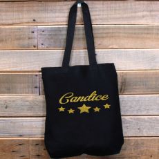 Personalised Tote Bag with Glitter Print
