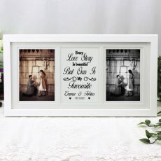 Engagement White Gallery Collage Frame Typography Print