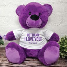 Naughty Love You Valentines Day Bear - 40cm Purple