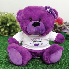 In Loving Memory Memorial Teddy Bear Purple
