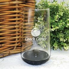 Cricket Coach Engraved Personalised Glass Tumbler 