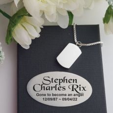 Cremation Ash Urn Pendant Necklace in Personalised Box