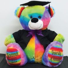 Personalised Graduation Bear with Cape Rainbow 40cm 