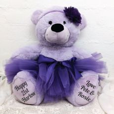 21st Birthday Ballerina Teddy Bear 40cm Plush Lavender
