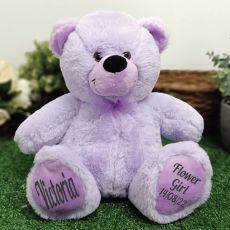 Flower Girl Teddy Bear 30cm Lavender
