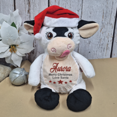Baby Cow Christmas Cubbie Plush