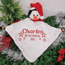  Personalised 1st Christmas Security Blanket -Penguin