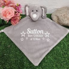 Personalised Baby Security Comforter Blanket Elephant