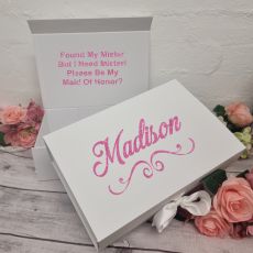 Personalised Maid of Honour Keepsake Gift Box