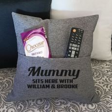 Mum Personalised Grey Pocket Pillow Cover