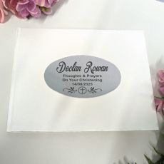 Personalised Christening Guest Book A4 Cream