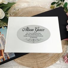 Personalised White Naming Day Guest Book