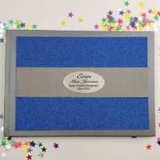 Graduation Personalised  Glitter Guest Book- Blue