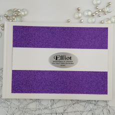 Personalised 50th Birthday Guest Book- Purple Glitter