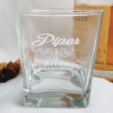 Bride Engraved Personalised Scotch Spirit Glass