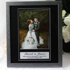 Wedding Personalised Photo Frame 6x8 Black/Silver