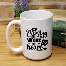 Personalised Nurse Graduation Coffee Mug - Work Of Heart