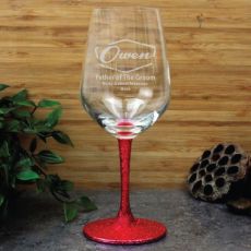 Father Of The Groom Personalised Wine Glass
