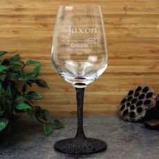 Groomsman Personalised Engraved Wine Glass